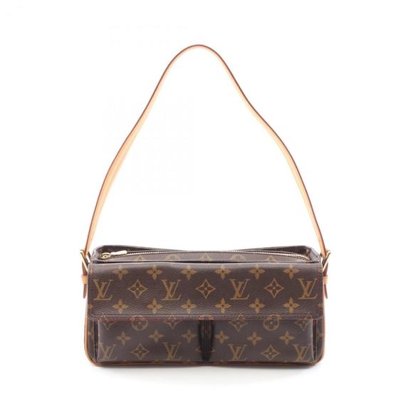 LOUIS VUITTON Brown Monogram Leather Shoulder Bag - Picture 1 of 9